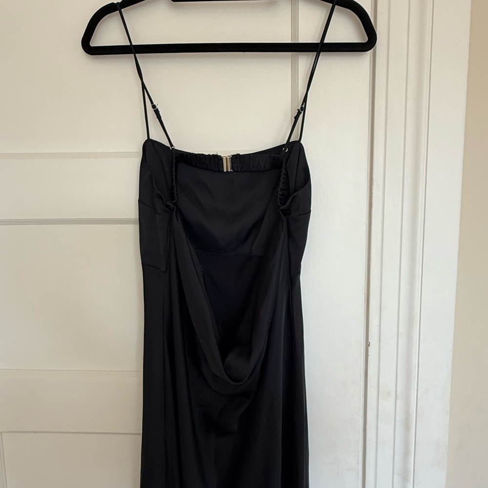 Abercrombie & Fitch Black Maxi Slip Dress Spaghetti Strap - Picture 2 of 4